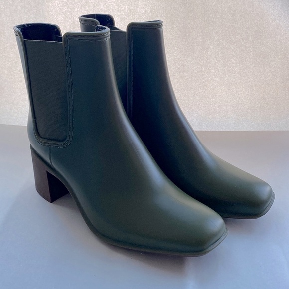 Jeffrey Campbell Rubber Block Heel Boots - Picture 1 of 10